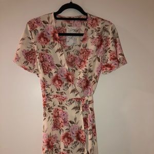 Floral wrap dress